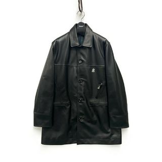 アンダーカバー(UNDERCOVER)のthe shepherd UNDER COVER シェパード アンダーカバー US1C4301 ロング スリーブ レザー コート ブラック サイズ2 正規品 / 30877(その他)