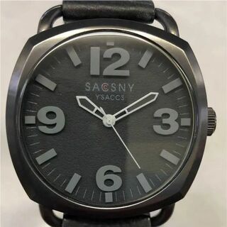 サクスニーイザック(SACSNY Y'SACCS)のサクスニーイザック 腕時計 メンズ腕時計　ブラック(腕時計(アナログ))