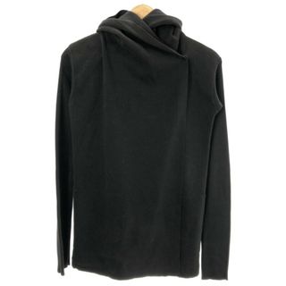 リックオウエンス(Rick Owens)のRick Owens リックオウエンス 12SS リブ切替フーデッドニットジャケット ブラック XS(カーディガン)