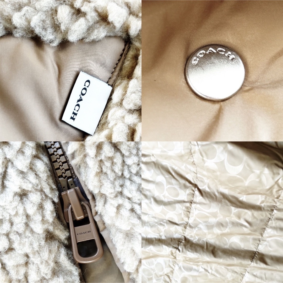 COACH - 未使用 COACH コーチ テディ ベア ボア シグネチャー コート