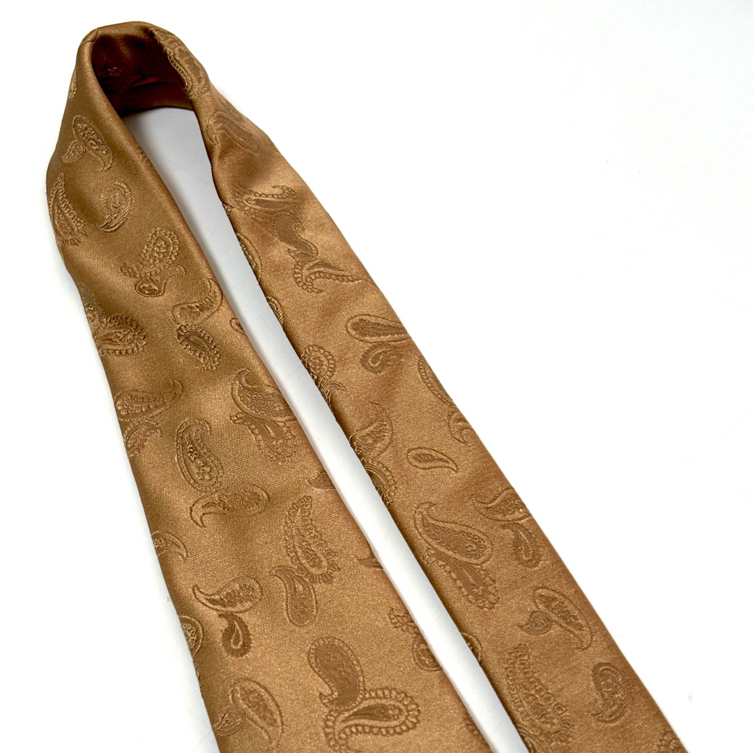 極美品✨ ティノコズマ  ネクタイ  光沢  ゴールド  ペイズリー メンズのファッション小物(ネクタイ)の商品写真
