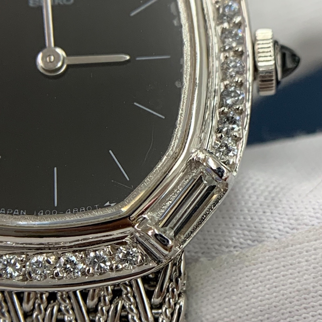 CREDOR(クレドール)のSEIKO クレドール 14-7680-D クォーツ ダイヤモンド K18WG  レディースのファッション小物(腕時計)の商品写真