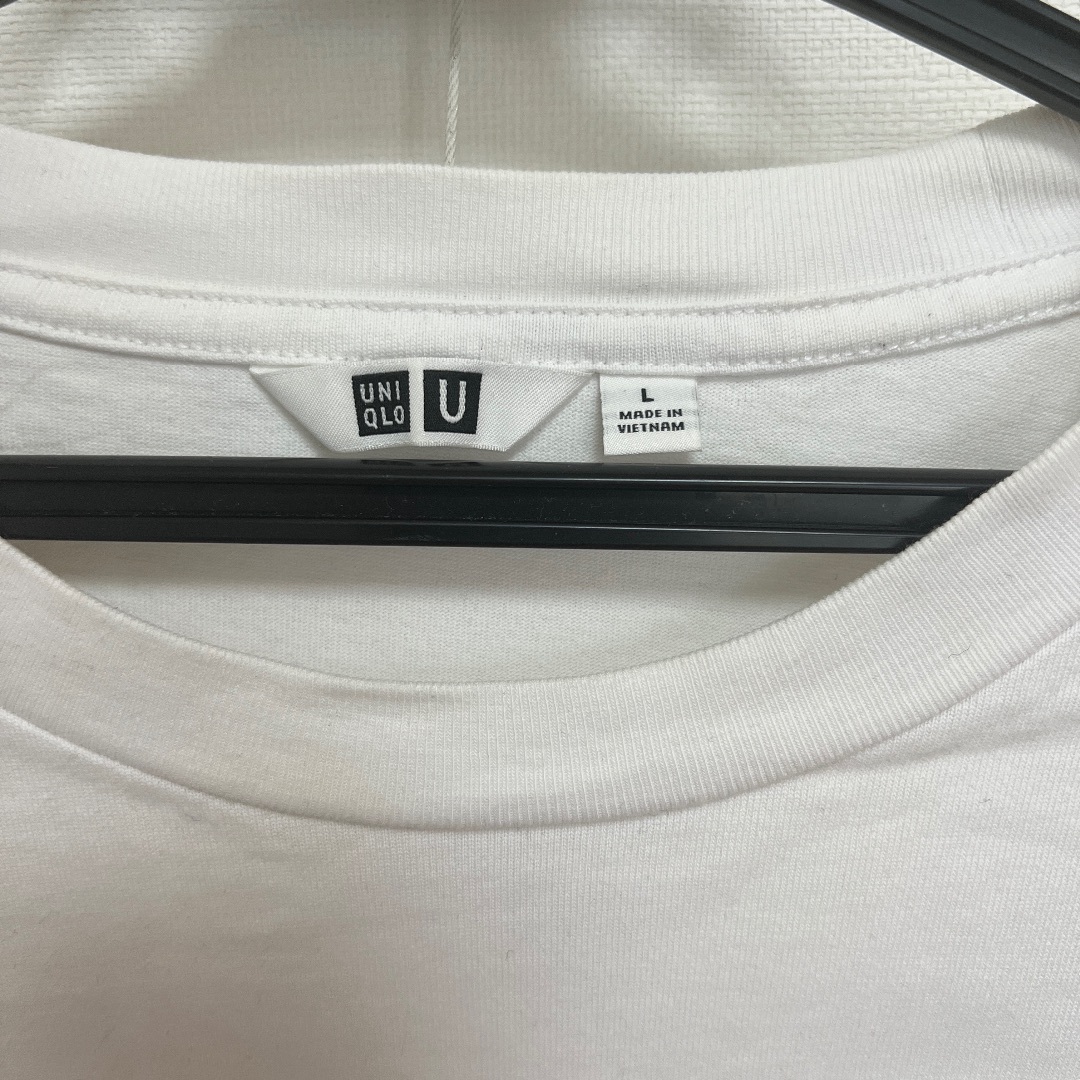 UNIQLO(ユニクロ)のユニクロ　メンズ　男性　Tシャツ　白　ホワイト　半袖 メンズのトップス(Tシャツ/カットソー(半袖/袖なし))の商品写真