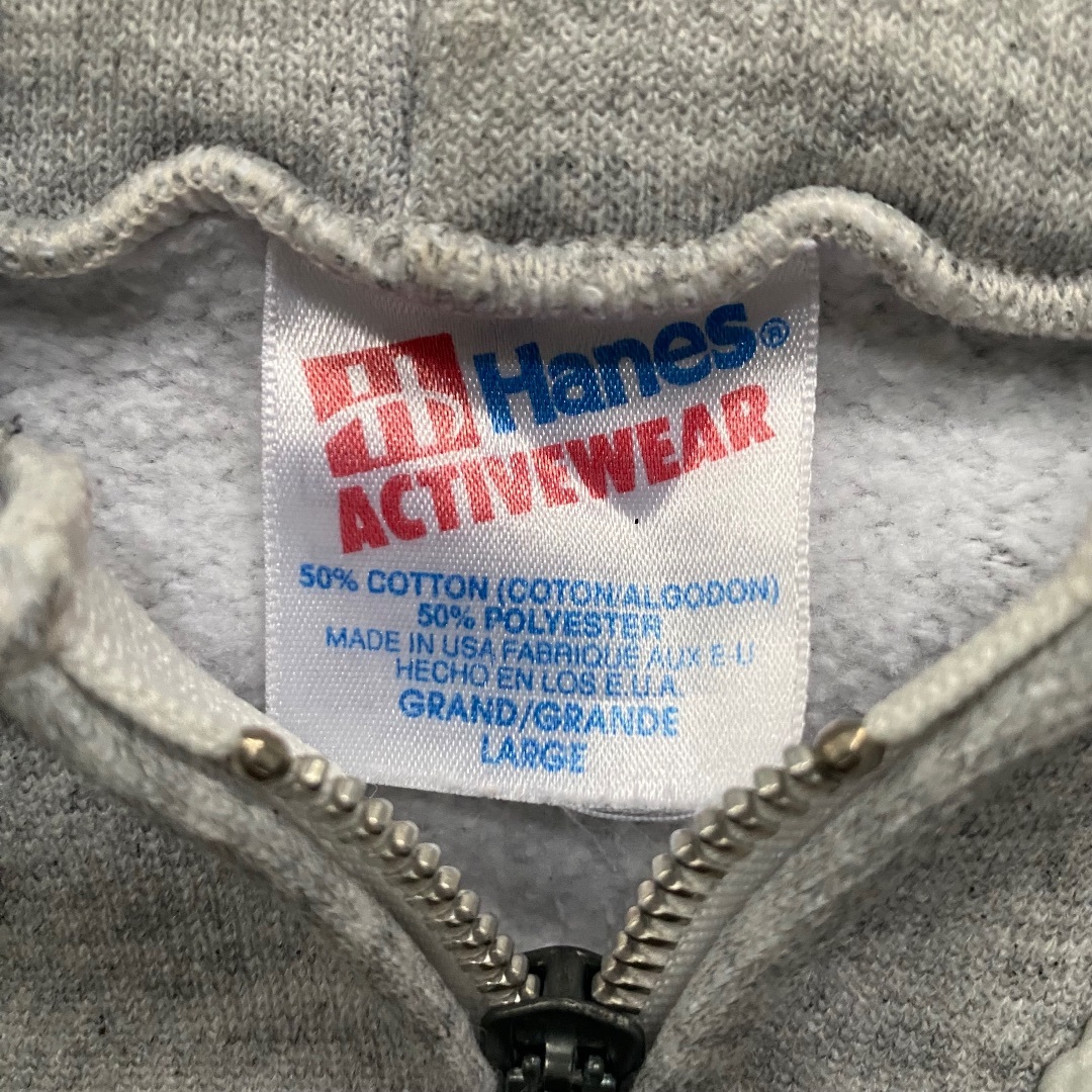 Hanes - 90s Hanes ヘインズ ジップアップパーカー USA製 L グレーの