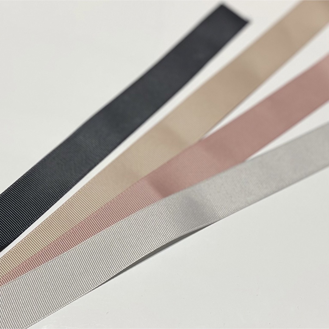 グログランリボン 4色セット ハンドメイドの素材/材料(各種パーツ)の商品写真