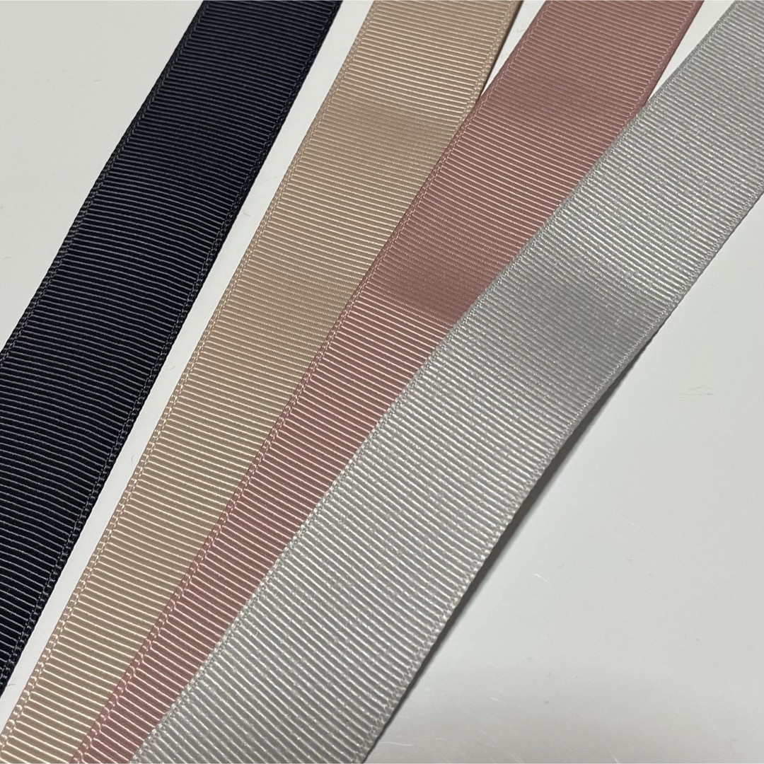 グログランリボン 4色セット ハンドメイドの素材/材料(各種パーツ)の商品写真