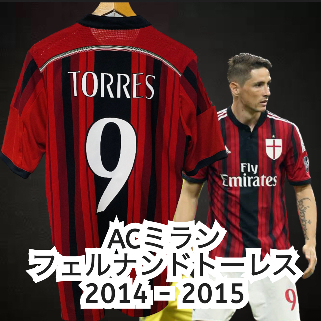 フェルナンドトーレス　ユニフォーム　ACミラン　2014 サッカー　トーレスmacron