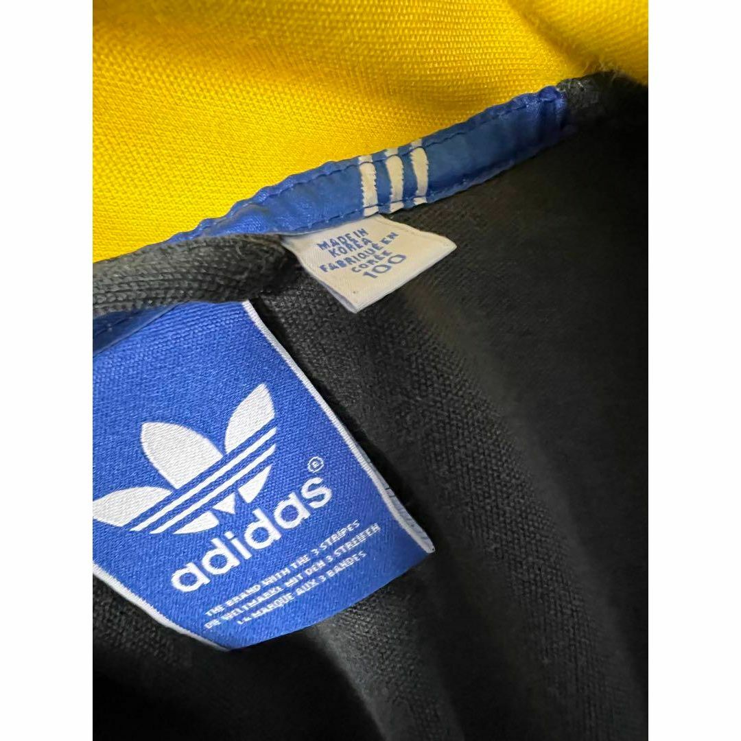 adidas(アディダス)の【希少】adidas アディダス ジャージグレー イエローライン 胸ロゴ レディースのジャケット/アウター(ブルゾン)の商品写真