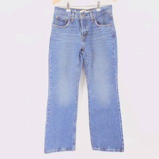 リーバイス(Levi's)の美品 LEVIS リーバイス MIDDY ANKLE BOOTCUT デニムパンツ 25 コットン100％ ブーツカット ジーンズ ジーパン レディース AM4994 (ショートパンツ)