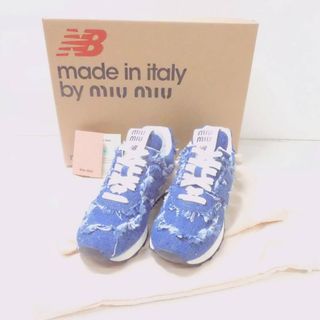 ニューバランス(New Balance)の未使用 newbalance ニューバランス ニューバランス 574 × Miu Miu スニーカー 36 ブルーデニム レディース AM4976W1 (スニーカー)