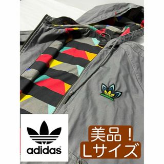 アディダス(adidas)の【希少】アディダスオリジナル　コットンキャンバスジャケット　L  派手柄(ブルゾン)