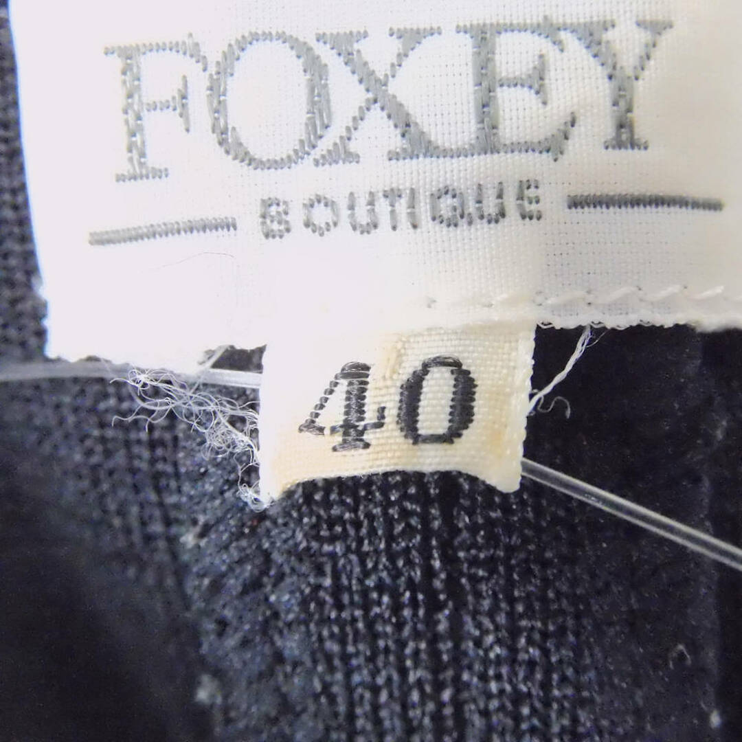 FOXEY(フォクシー)の美品 FOXEY BOUTIQUE フォクシー ノースリーブニットワンピース 40 レーヨン他 9613 レディース AO1151A50  レディースのワンピース(ミニワンピース)の商品写真