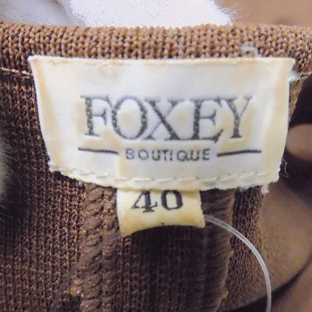 FOXEY(フォクシー)のFOXEY BOUTIQUE フォクシー ノースリーブニットワンピース 40 レーヨン他 9985 レディース AO1152A50  レディースのワンピース(ミニワンピース)の商品写真