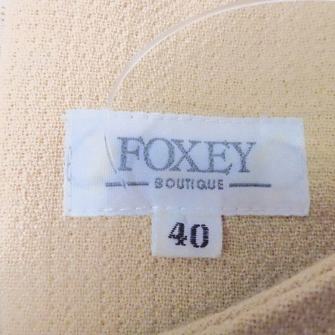 FOXEY(フォクシー)の美品 FOXEY BOUTIQUE フォクシー ノースリーブワンピース 40 ウール100％ 9845 ポケット付 レディース AO1154A50  レディースのワンピース(ミニワンピース)の商品写真