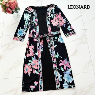 LEONARD - 美品 LEONARD レオナール コットンストレッチ 花柄