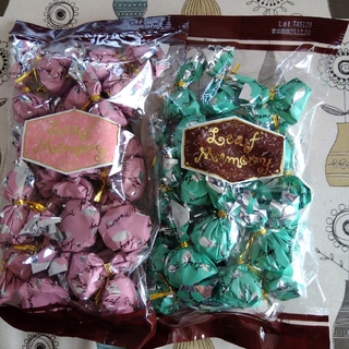 「新品未開封品」モンロワールリーフメモリー（ピンク）リーフメモリー（白緑) 2袋(菓子/デザート)