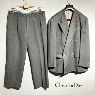 クリスチャンディオール　Dior グレージュ　セットアップ　スーツ　ダブル