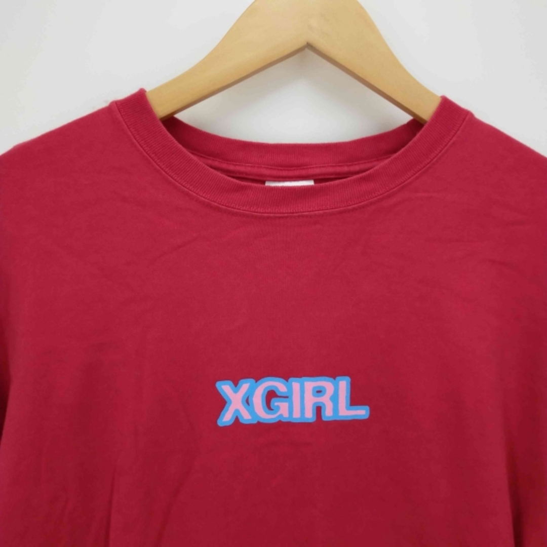 X-girl(エックスガール)のX-girl(エックスガール) ロゴプリントチュニックカットソーワンピース レディースのワンピース(その他)の商品写真