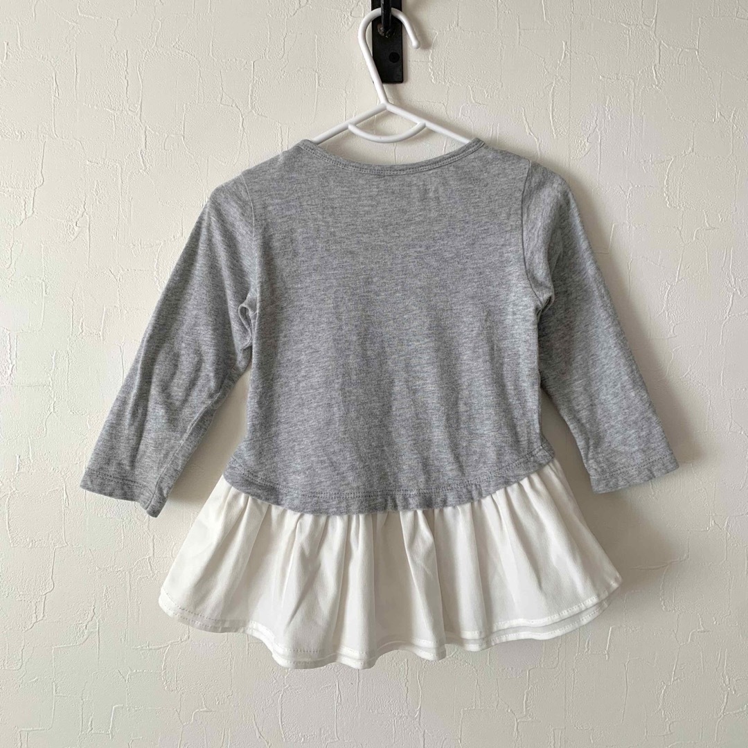 petit main(プティマイン)のpetit main ペプラムカットソー　90 キッズ/ベビー/マタニティのキッズ服女の子用(90cm~)(Tシャツ/カットソー)の商品写真