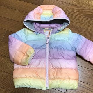 ベビーギャップ(babyGAP)のbaby GAP レインボー ダウン 90(ジャケット/上着)