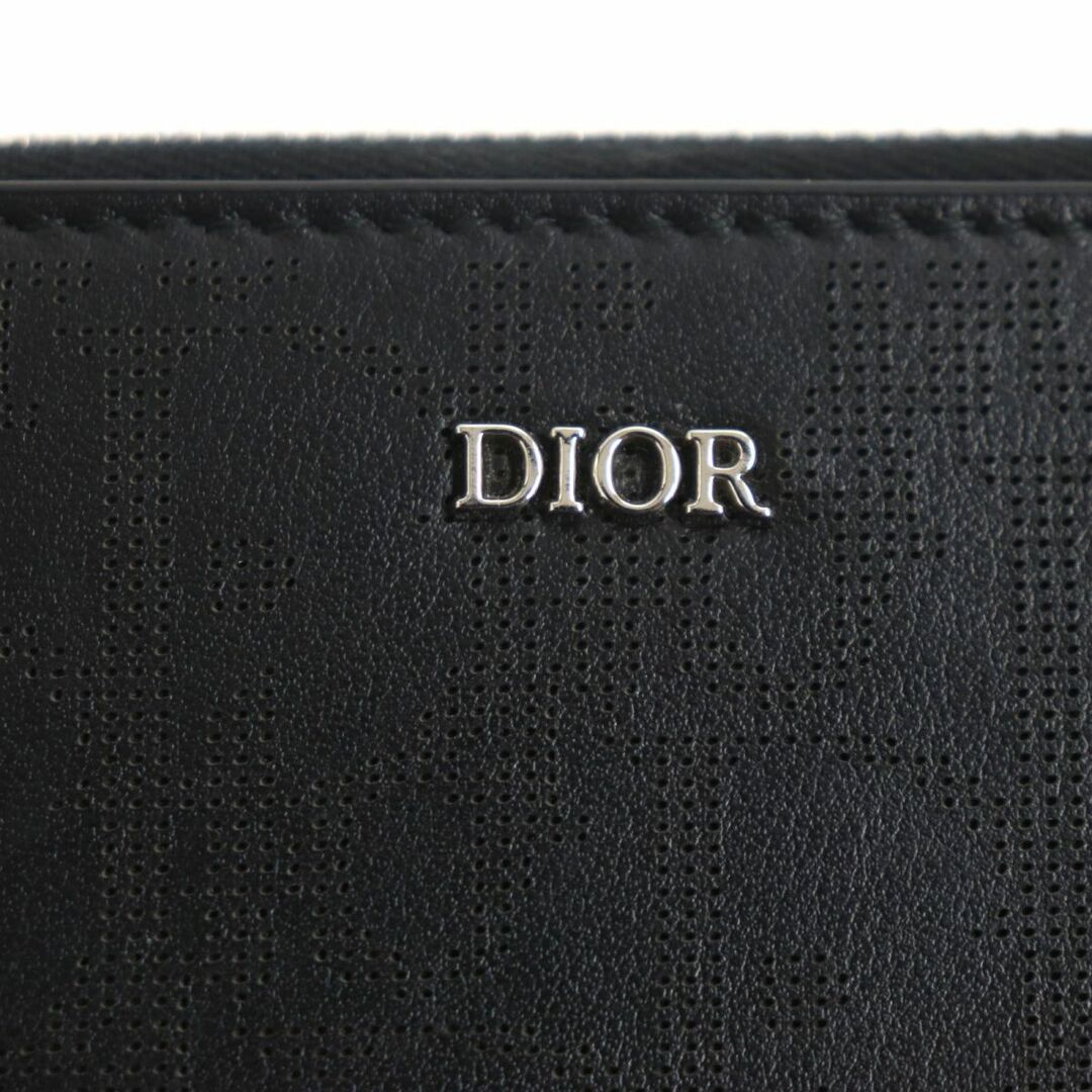 DIOR HOMME(ディオールオム)の極美品▼DIOR ディオールオム 2ESBC252VPD ディオール エッセンシャル オブリーク ギャラクシー レザー ロングジップウォレット/長財布 黒 メンズのファッション小物(長財布)の商品写真