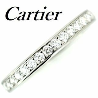 カルティエ(Cartier)のカルティエ ハーフエタニティー ダイヤモンド リング Pt950 ♯50 証明書(リング(指輪))