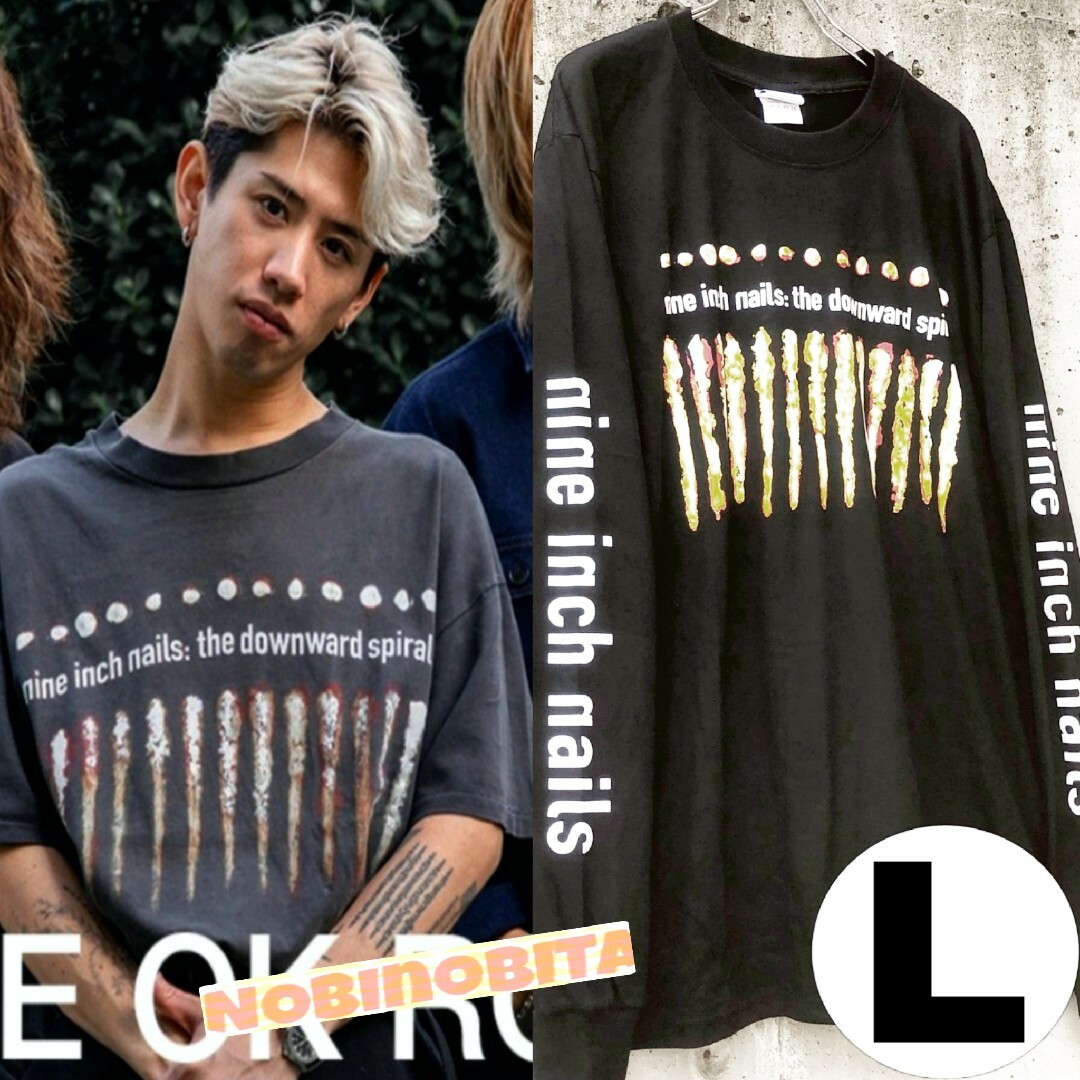 ONE OK ROCK(ワンオクロック)のL/長袖 限定  Nine inch nails  thedownwards メンズのトップス(Tシャツ/カットソー(七分/長袖))の商品写真