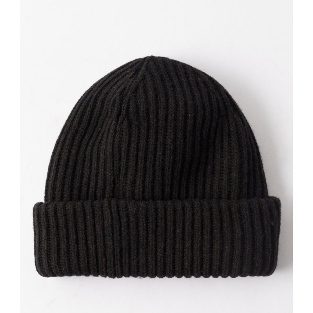 JOURNAL STANDARD(ジャーナルスタンダード)の新品未使用✩GANNI ロゴパッチ ビーニー ニット帽 ブラック メランジ レディースの帽子(ニット帽/ビーニー)の商品写真
