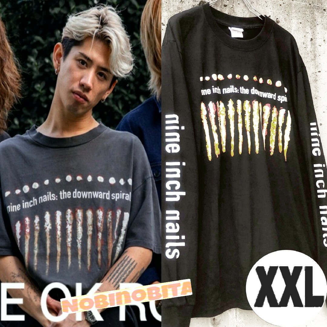 ONE OK ROCK(ワンオクロック)のXXL/長袖 限定  Nine inch nails  thedownwards メンズのトップス(Tシャツ/カットソー(七分/長袖))の商品写真