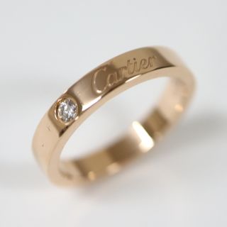 カルティエ(Cartier)の【Cartier】カルティエ エングレーブドリング 1Pダイヤモンド K18PG LMI165/kt08315ar(リング(指輪))