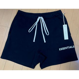 エスエッセンシャルズ(S.ESSENTIALS)の希少 S ブラック ESSENTIALS スウェットショーツ(ショートパンツ)