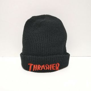 スラッシャー(THRASHER)の80s スラッシャー THRASHER ビーニー キャップ  刺繍 USA製(ニット帽/ビーニー)