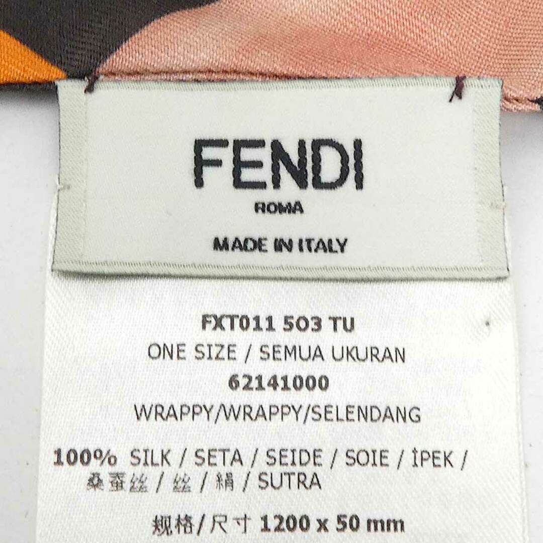 FENDI(フェンディ)のフェンディ FENDI スカーフ ラッピー シルク ピンク/マルチカラー レディース 送料無料【中古】 e57237f レディースのファッション小物(バンダナ/スカーフ)の商品写真