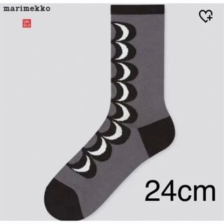 マリメッコ(marimekko)の日本未発売★UNQLO×marimekko ソックス 24 kaivo グレー(ソックス)