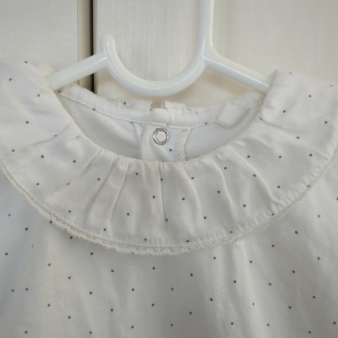 PETIT BATEAU(プチバトー)のPETIT BATEAU/プチバトー/長袖/ロンパース/女の子/70cm キッズ/ベビー/マタニティのベビー服(~85cm)(ロンパース)の商品写真