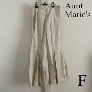 アントマリーズ(Aunt Marie's)のAunt Marie's （アントマリーズ） リネンブレンドプリーツスカート(ロングスカート)