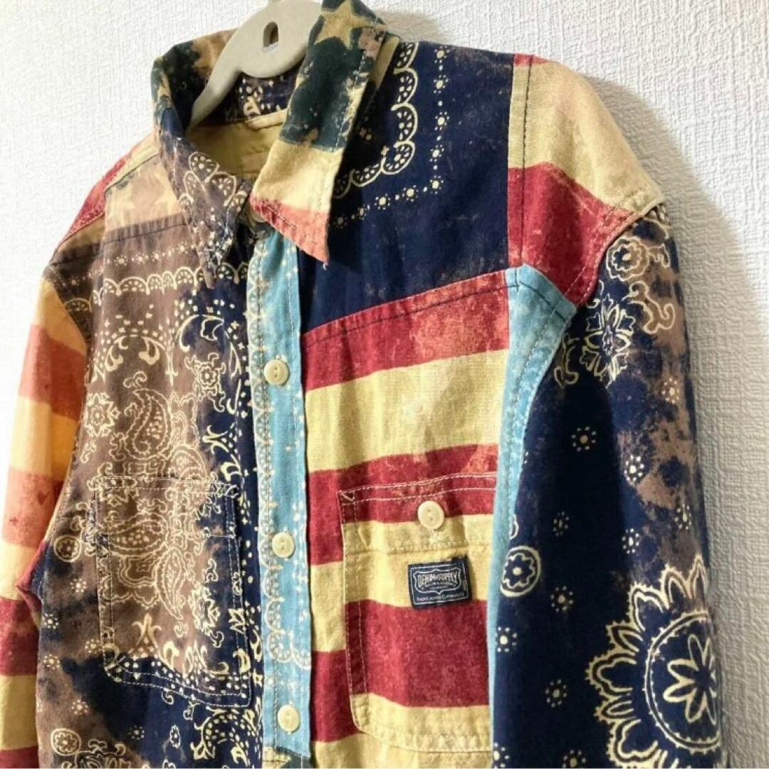 Denim & Supply Ralph Lauren(デニムアンドサプライラルフローレン)のデニムアンドサプライ　ラルフローレン　USA柄シャツ　メンズ　廃盤レア　古着　S メンズのトップス(シャツ)の商品写真