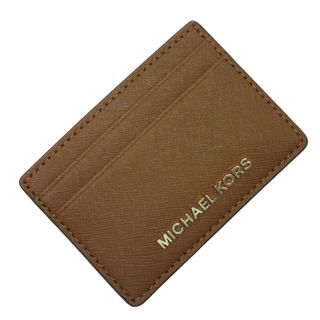 マイケルコース(Michael Kors)のマイケルコース Michael Kors パスケース カードケース レザー ブラウン レディース【中古】 g0472(パスケース/IDカードホルダー)