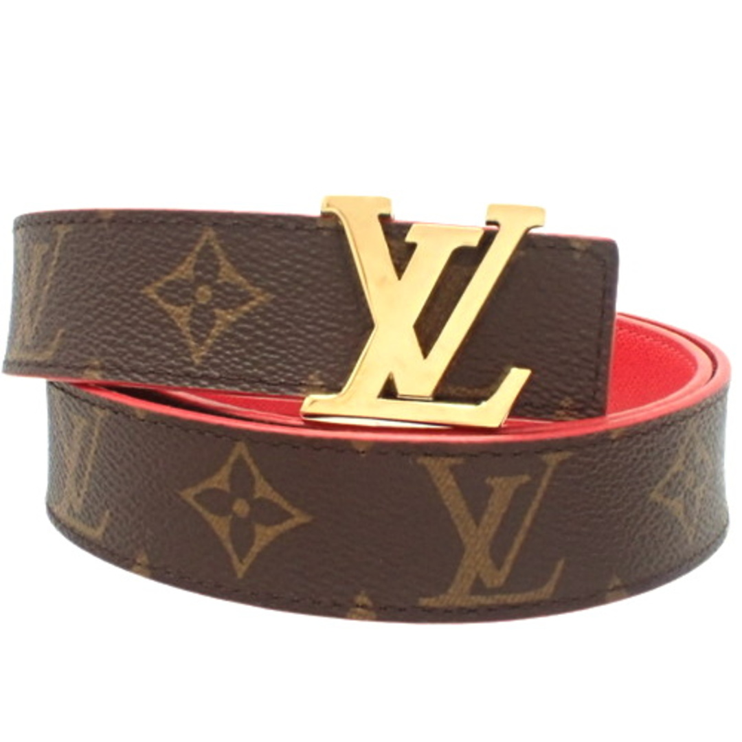 LOUIS VUITTON(ルイ・ヴィトン) モノグラム リバーシブル サンチュール ベルト ベルト アパレル ファッション小物 75/30 モノグラムキャンバス レザー ブラウン茶 レッド赤 ゴールド金具 M9498 レディース 40802072295【アラモード】