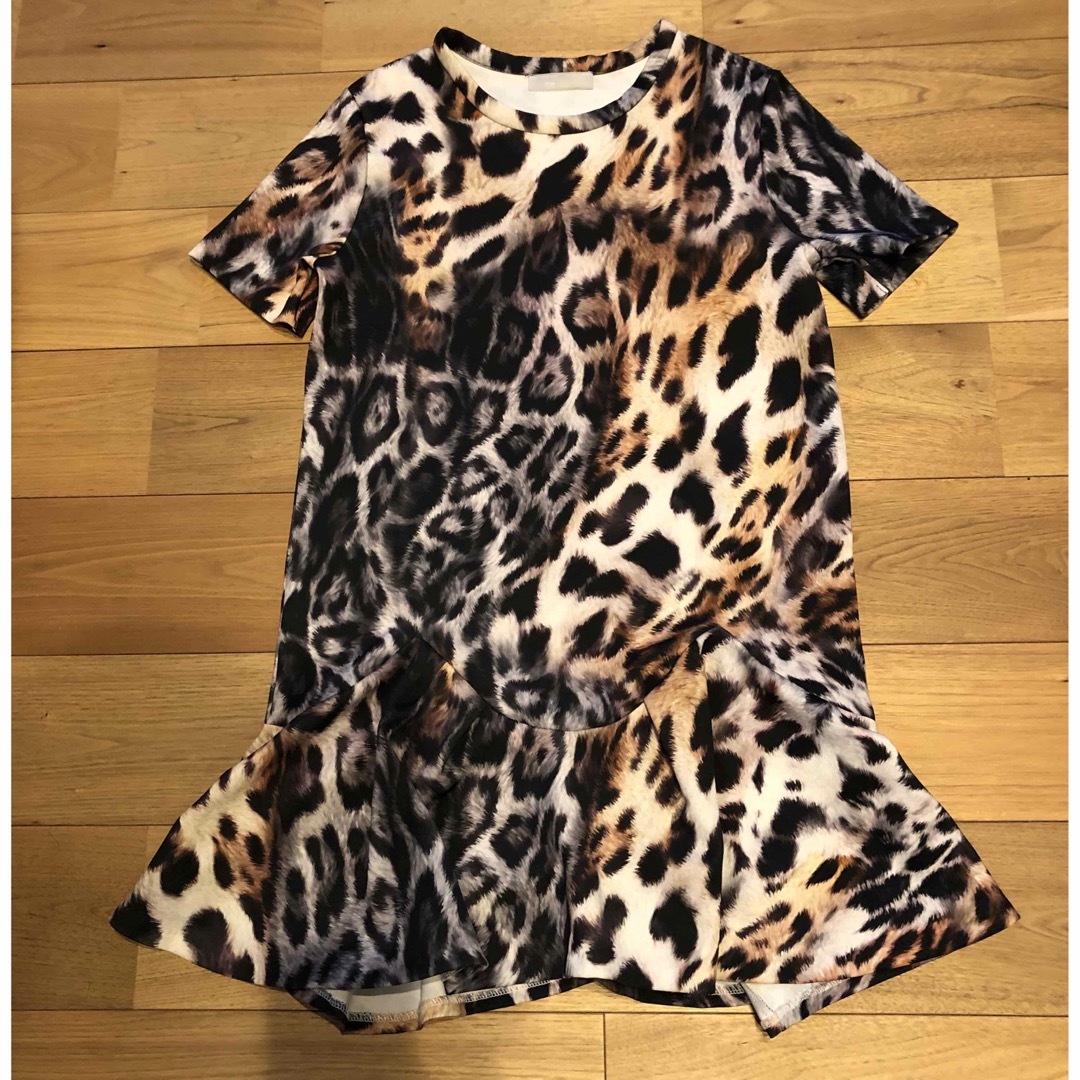 ZARA - ZARA ザラ 豹柄 レオパード フリルワンピース チュニック T