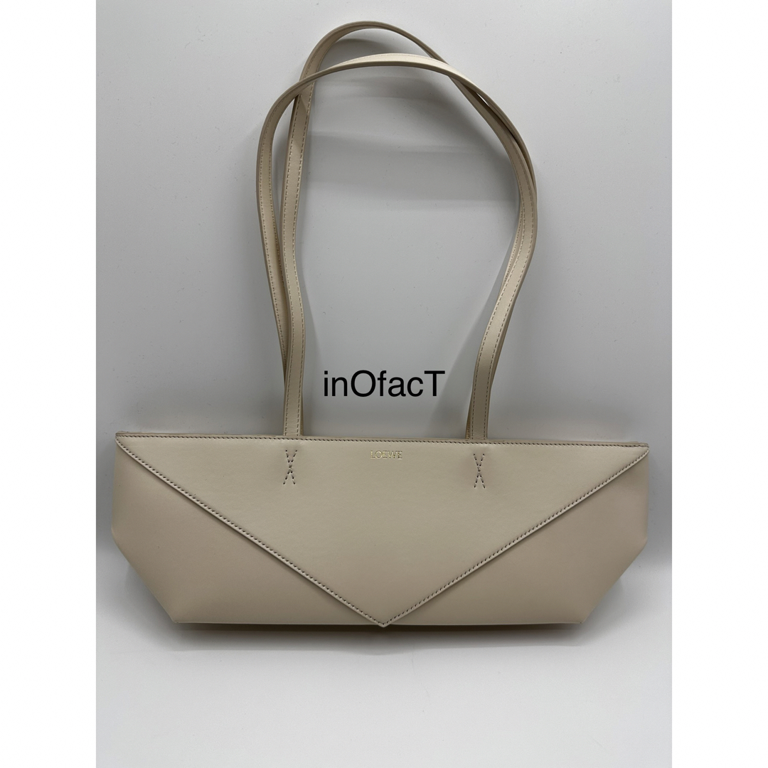 チョーク LOEWE ロエベ パズル フォールド クロップド シャイニーカーフ