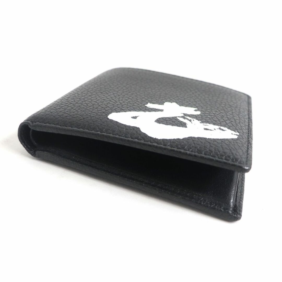 未使用□ヴィヴィアンウエストウッド MELIH MAN WALLET WITH COIN POCKET 51010016 オーブ 二つ折り レザー コンパクトウォレット 黒 伊製