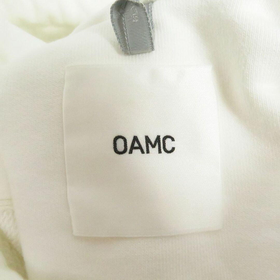 極美品□OAMC/オーエーエムシー OAMS704586 バックロゴパッチ Outline Hoodie プルオーバー スウェットパーカー/フーディー 白 M 正規品