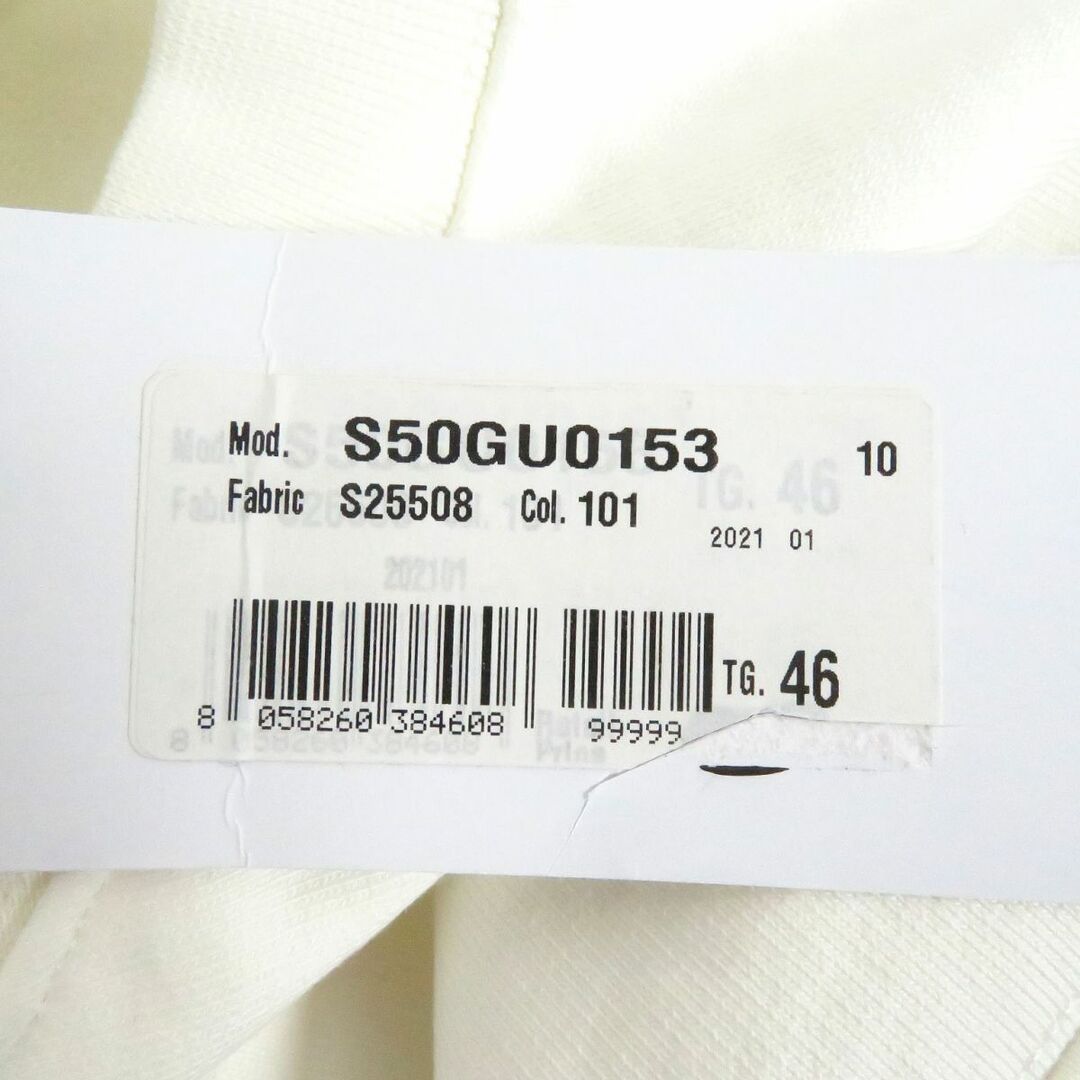 未使用品□21SS Maison Margiela/メゾンマルジェラ S50GU0153 1CON ロゴプリント 長袖スウェットシャツ/トレーナー ホワイト 46 伊製 正規