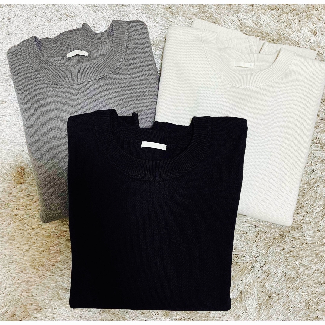GU(ジーユー)のGU 今季オーバーサイズクルーネックセーター(長袖)３色セット レディースのトップス(ニット/セーター)の商品写真