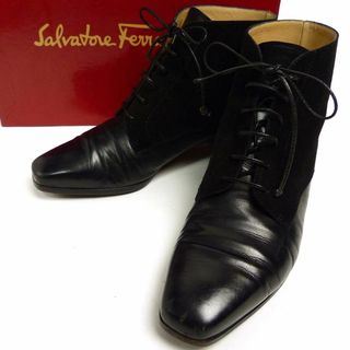 サルヴァトーレフェラガモ(Salvatore Ferragamo)のイタリア製フェラガモ コンビレザーブーツ　6D(23cm相当)(ブーツ)