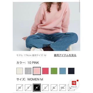 ユニクロ(UNIQLO)のユニクロ　プレミアムラムクルーネックセーター(ニット/セーター)