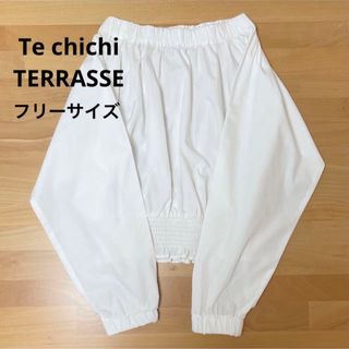 テチチ(Techichi)のtechichi シャツ ブラウス ホワイト トップス 長袖 フリーサイズ(シャツ/ブラウス(長袖/七分))