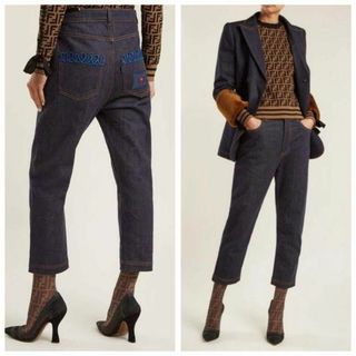 FENDI - FENDI フェンディ デニム ピンク パンツ ロゴの通販 by s