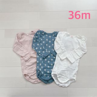 プチバトー(PETIT BATEAU)のプチバトー　長袖ボディ3枚組　36m(下着)